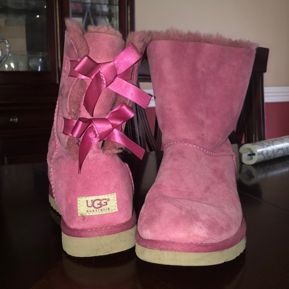 UGG Hot Pink Bailey Bow